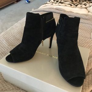 Peep toe booties